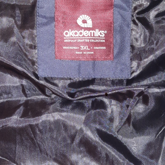 Akademiks Men’s Classic Blue Winter Puffer Zip Up Vest - Picture 5 of 5